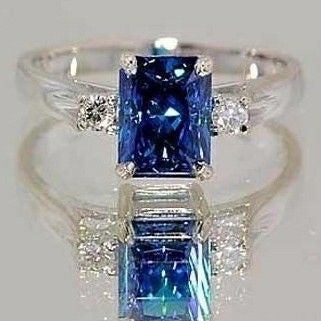 Vintage Bright Blue Ring-Mialla Jewelry