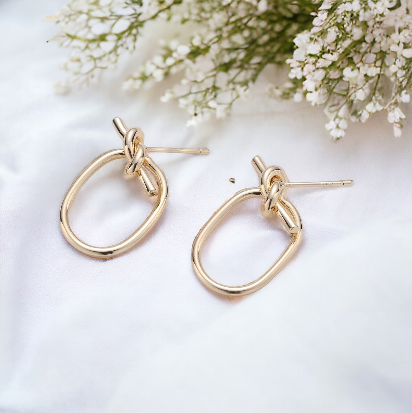 Eliora Twist Hoop Earrings-Mialla Jewelry