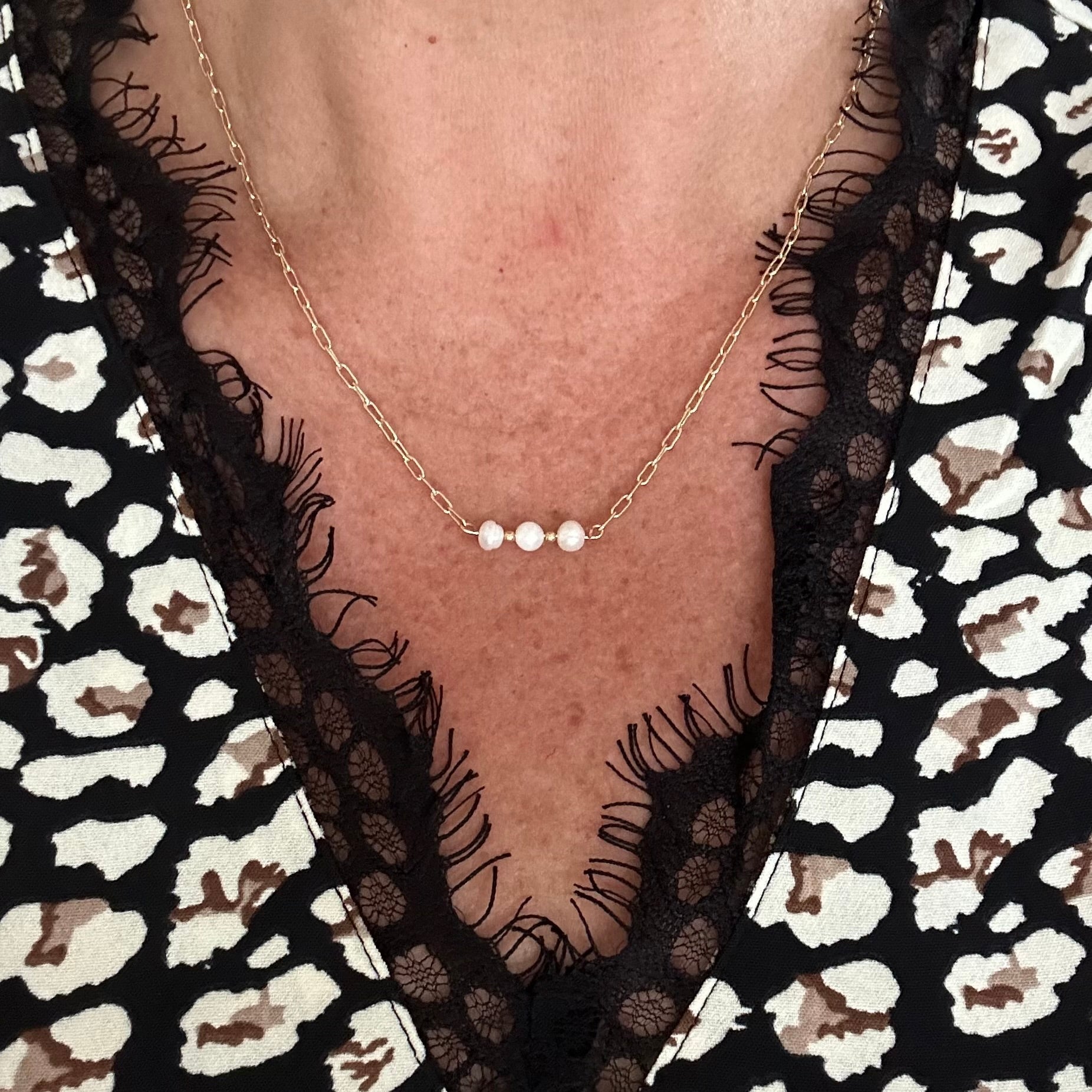 Three Wishes Pearl Necklace-Mialla Jewelry