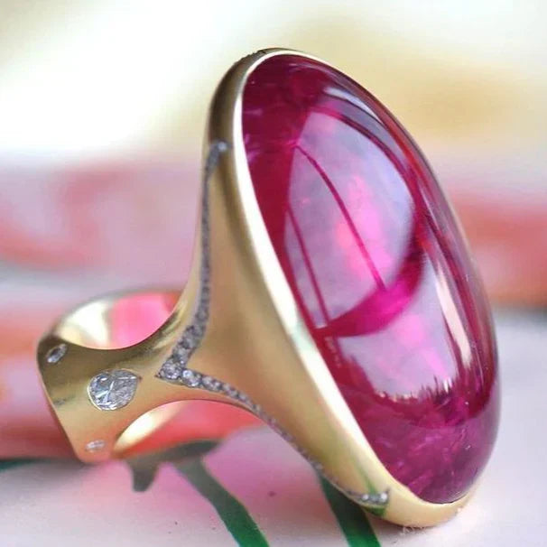 Vintage Pink Gold Ring-Mialla Jewelry