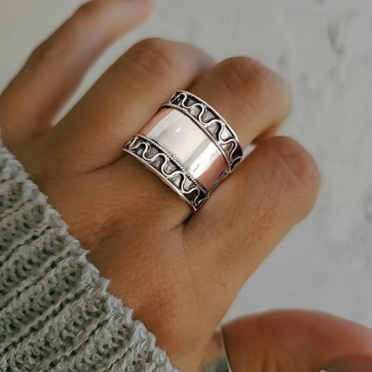 Vintage Silvered Form Ring-Mialla Jewelry