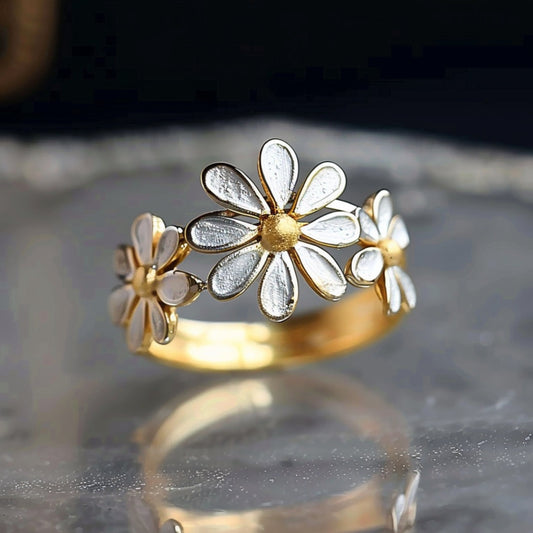 Daisy Gold Ring-Mialla Jewelry