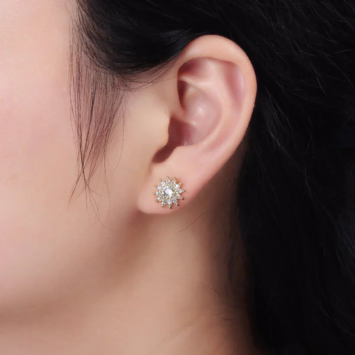 Ginana Celestial Sun Earrings-Mialla Jewelry