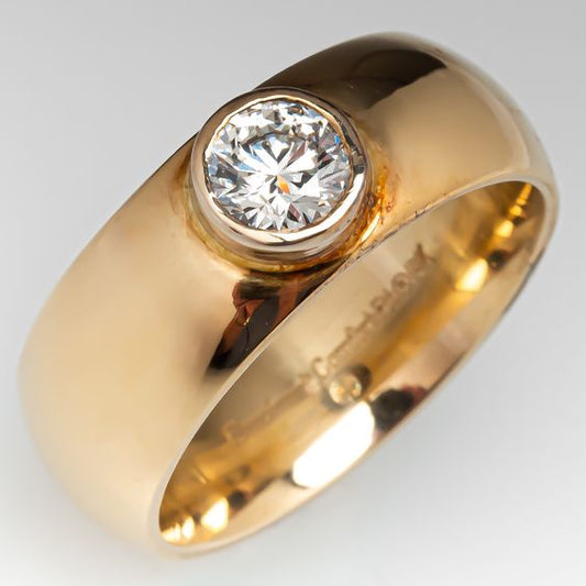 Vintage Inlaid Zirconia Gold Plated Ring-Mialla Jewelry
