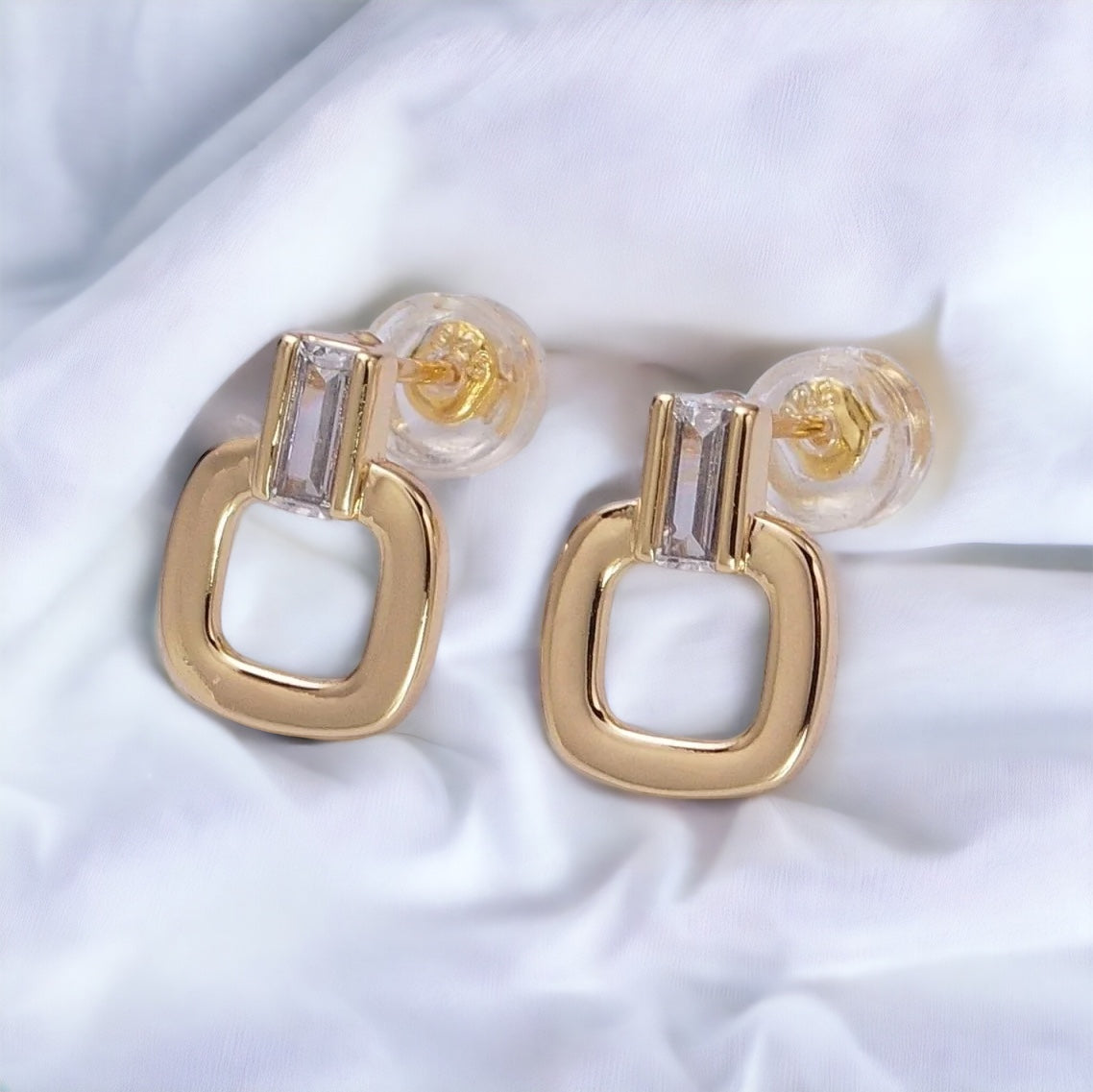 Zita Mini Square Earrings-Mialla Jewelry