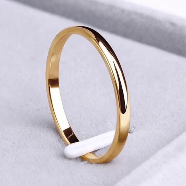 Simple ring made of gold and silver-Mialla Jewelry