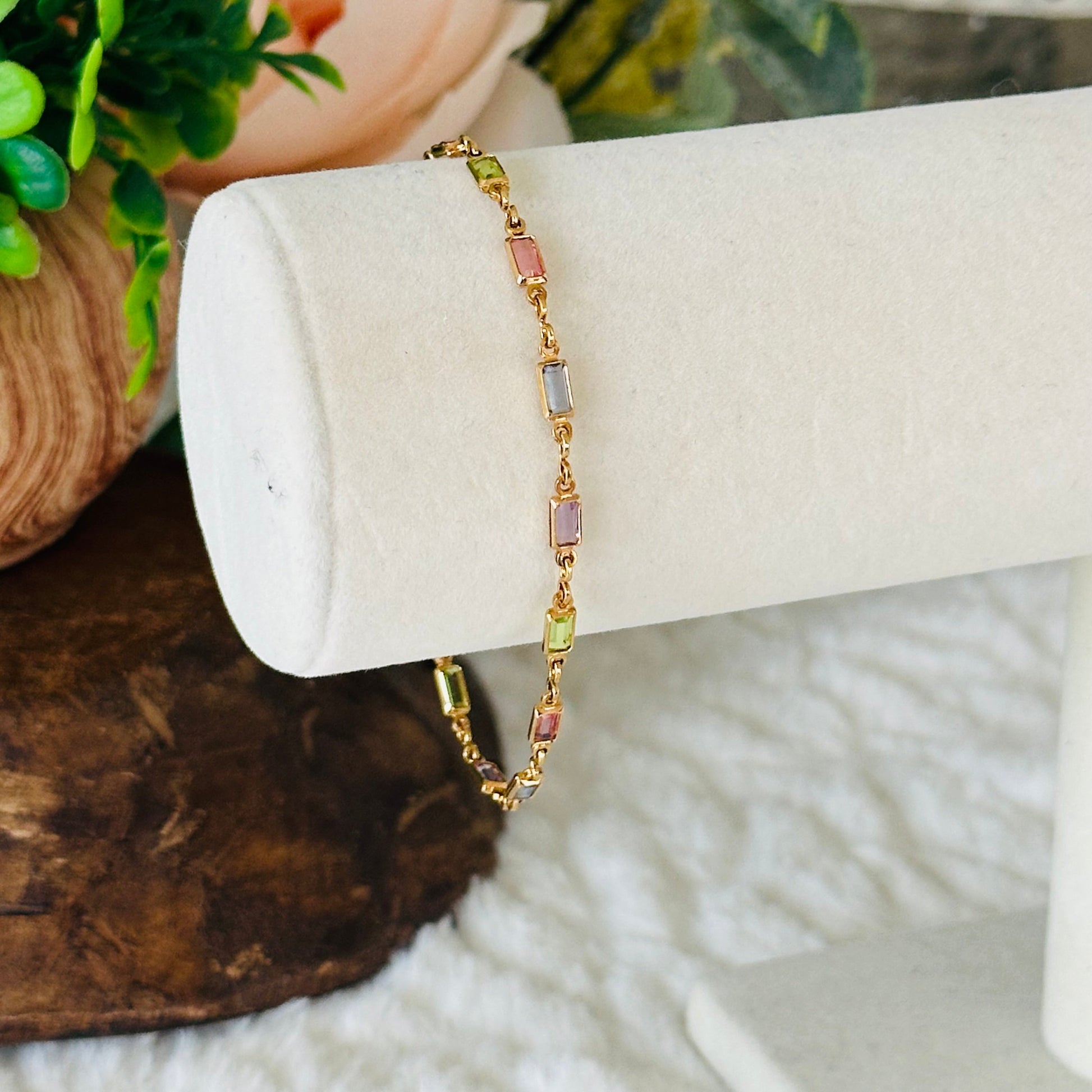 Isabella MultiColor CZ Stone Bracelet-Mialla Jewelry