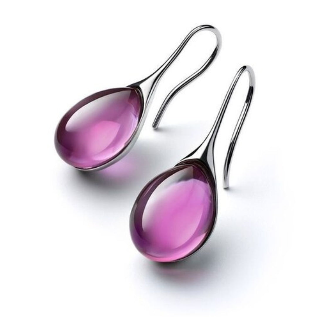 Crystal Drop Earrings in Gold and Silver-Mialla Jewelry