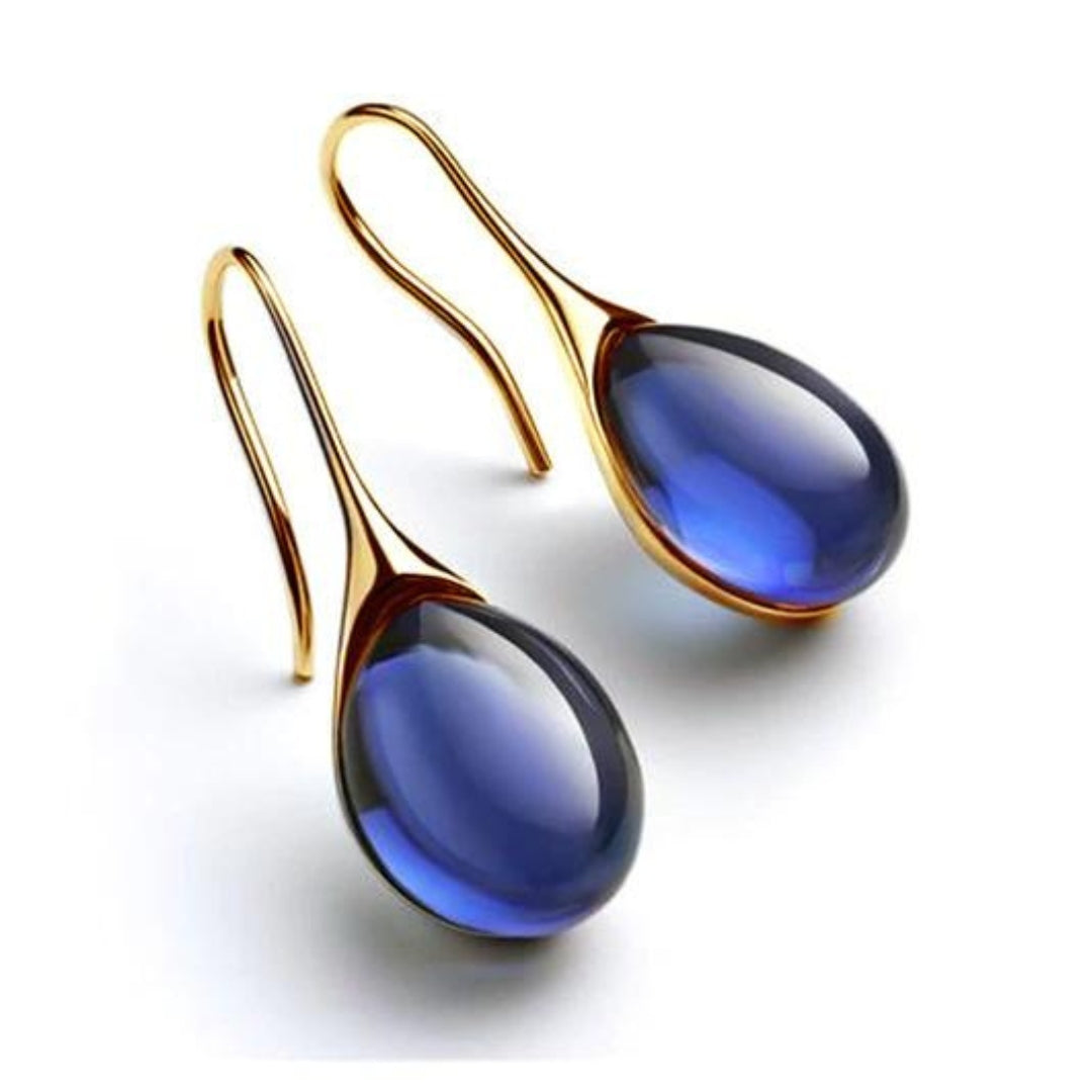 Crystal Drop Earrings in Gold and Silver-Mialla Jewelry