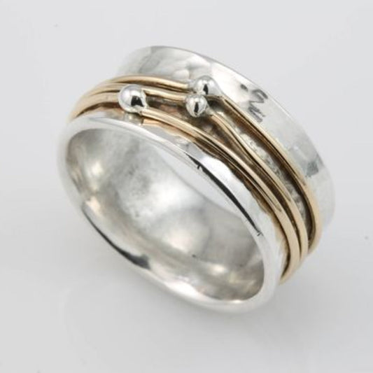 Vintage Gold Layered Silver Ring-Mialla Jewelry