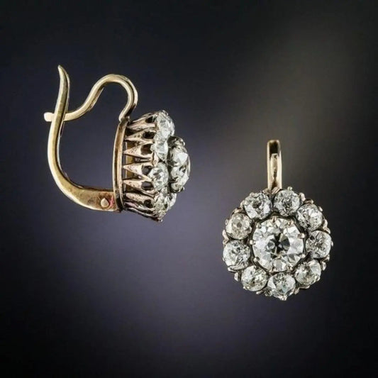 Vintage Edelstein Earrings in Gold-USA Jewellery