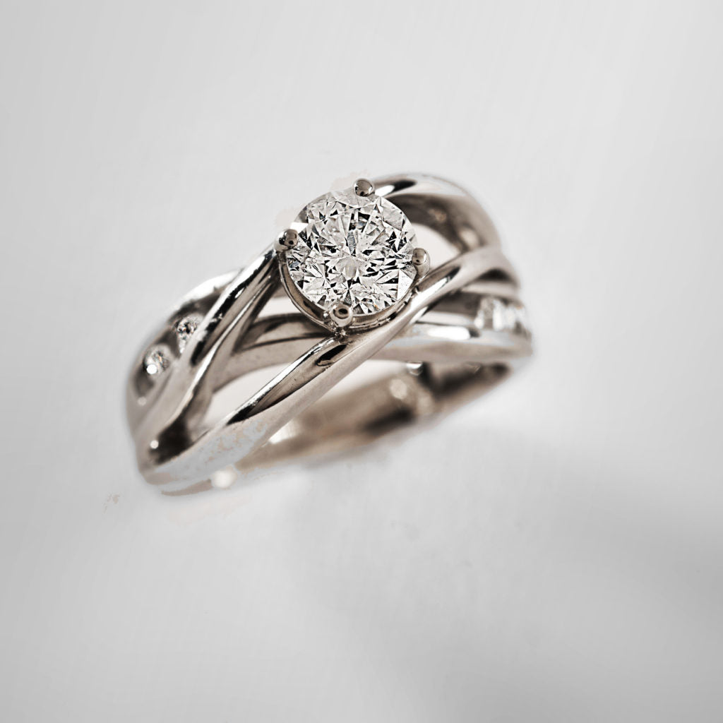 Vintage Layer Silver Zirconia Ring-Mialla Jewelry