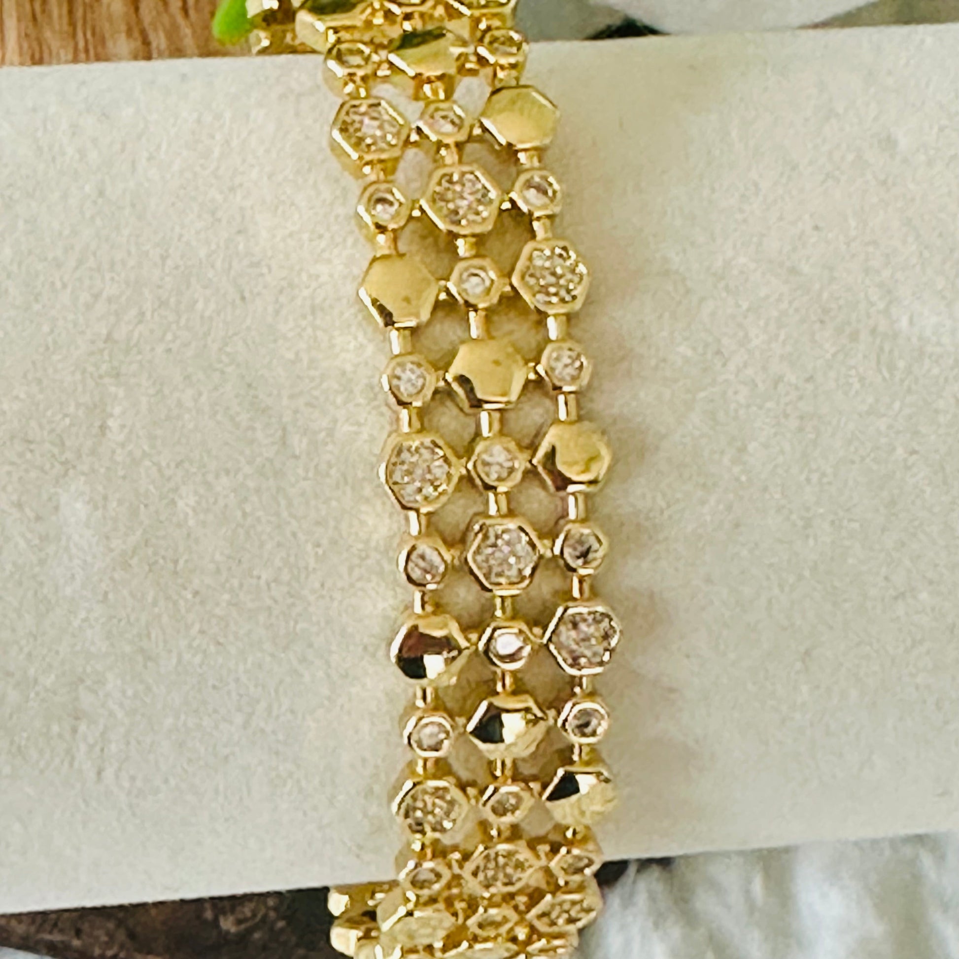 Gavriella Hexogonal Cuff Bracelet-Mialla Jewelry