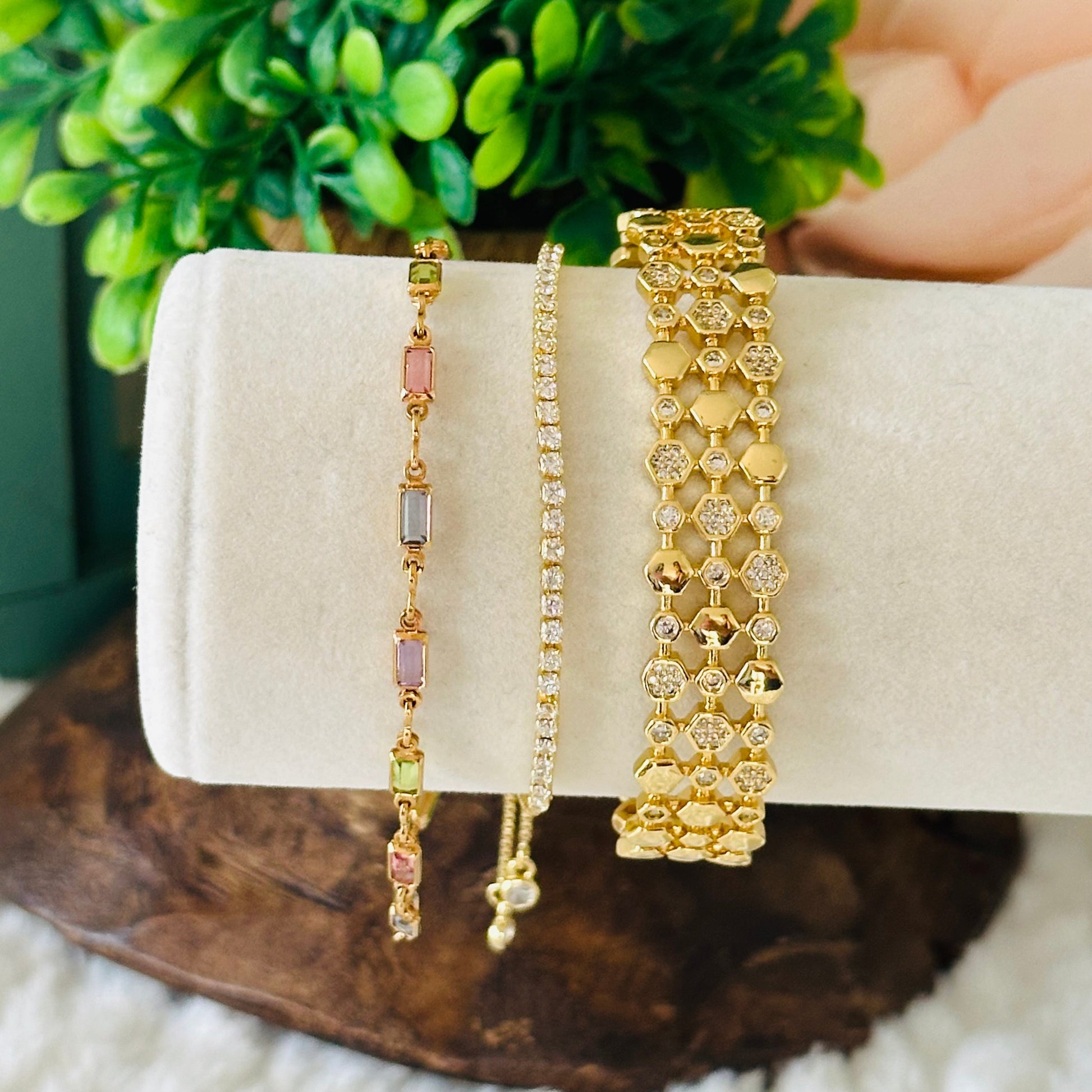 Isabella MultiColor CZ Stone Bracelet-Mialla Jewelry