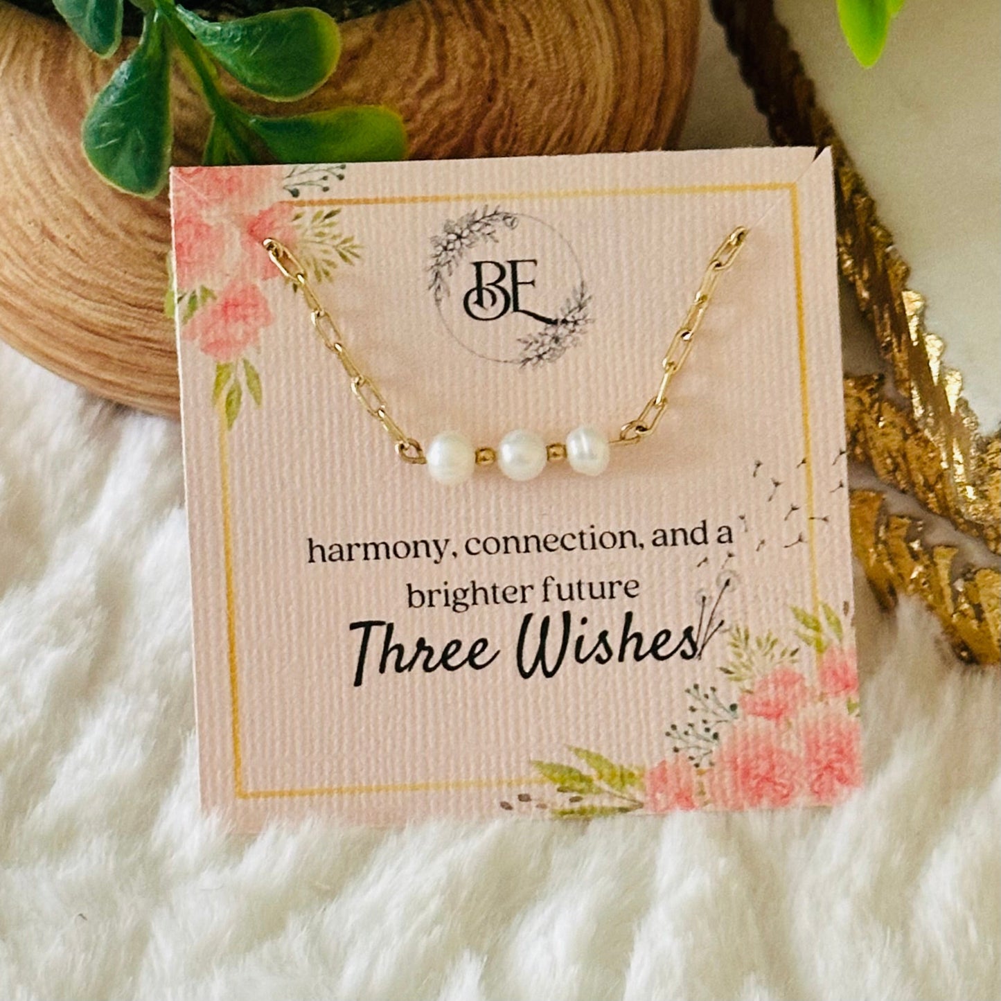 Three Wishes Pearl Necklace-Mialla Jewelry