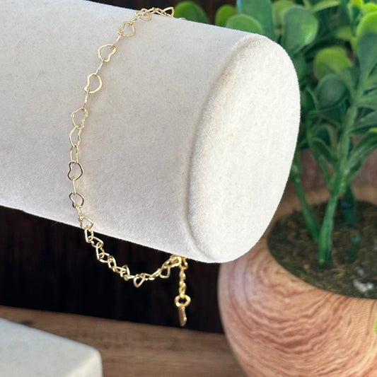 Mea Heart Links Bracelet-Mialla Jewelry