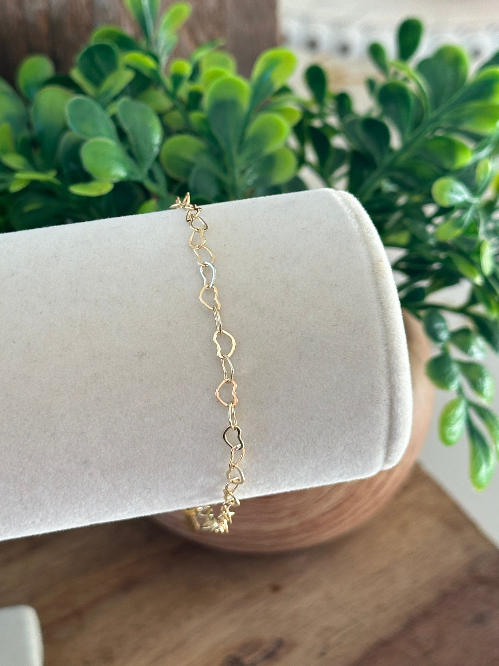 Mea Heart Links Bracelet-Mialla Jewelry