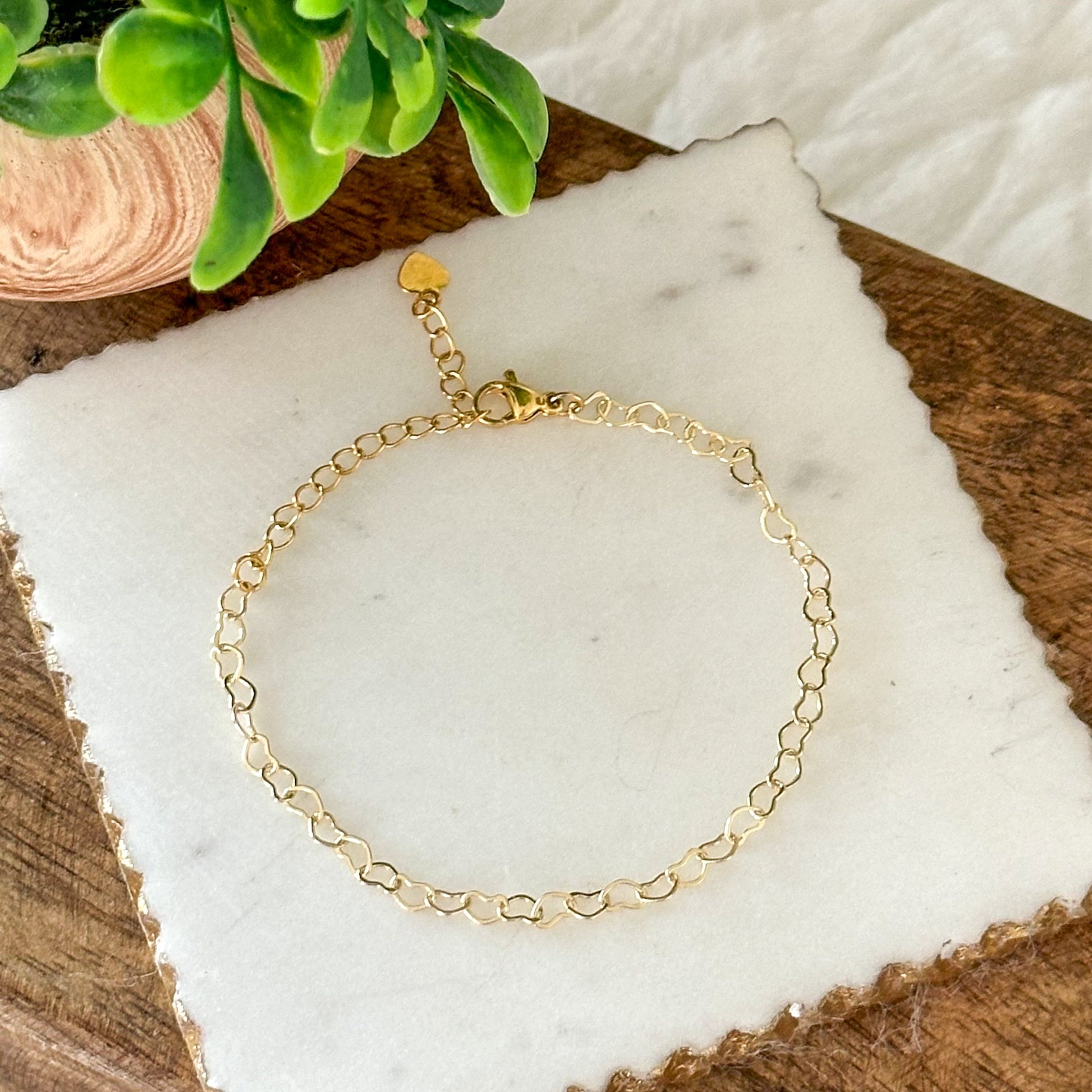 Mea Heart Links Bracelet-Mialla Jewelry