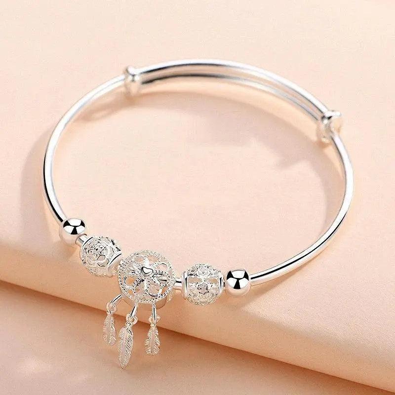 925 Silver Adjustable Dreamcatcher Bracelet-Mialla Jewelry
