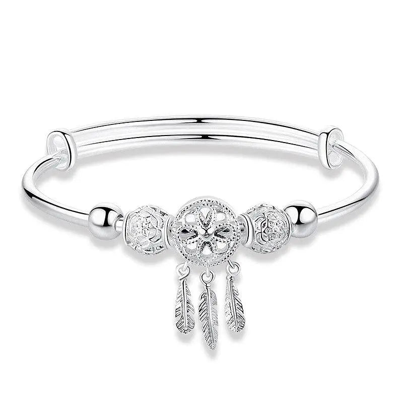 925 Silver Adjustable Dreamcatcher Bracelet-Mialla Jewelry