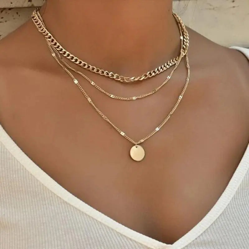 Gold and Silver Plated Necklace-Mialla Jewelry