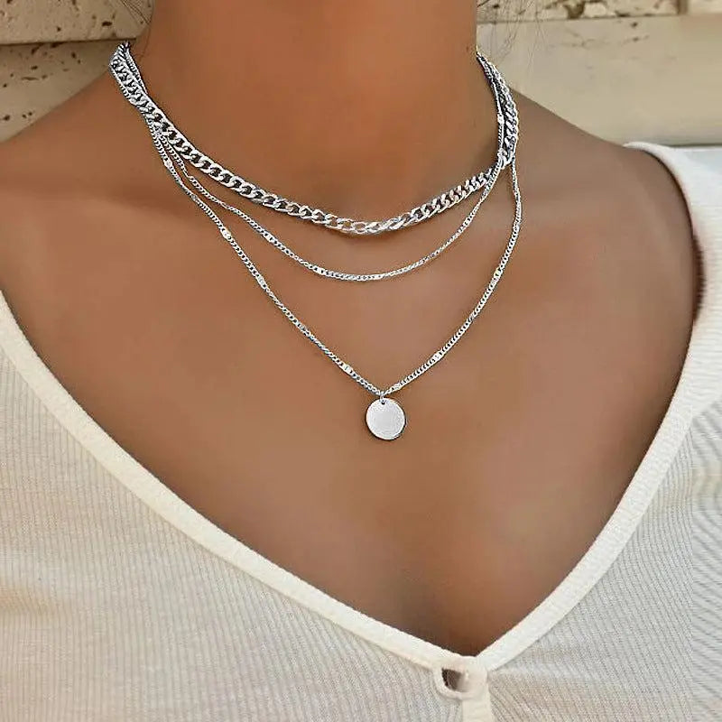 Gold and Silver Plated Necklace-Mialla Jewelry