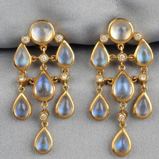 Vintage Crystal Rain Earrings-Mialla Jewelry