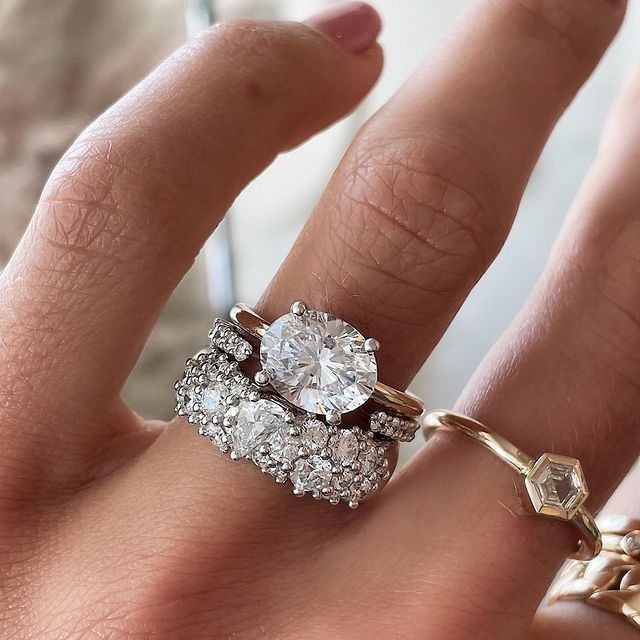 Vintage Brilliance Ring Set-Mialla Jewelry