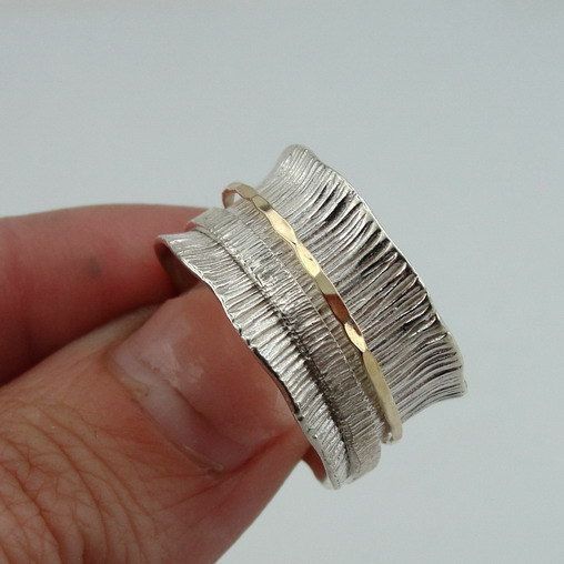 Vintage Silver Golden Fine Ring-Mialla Jewelry