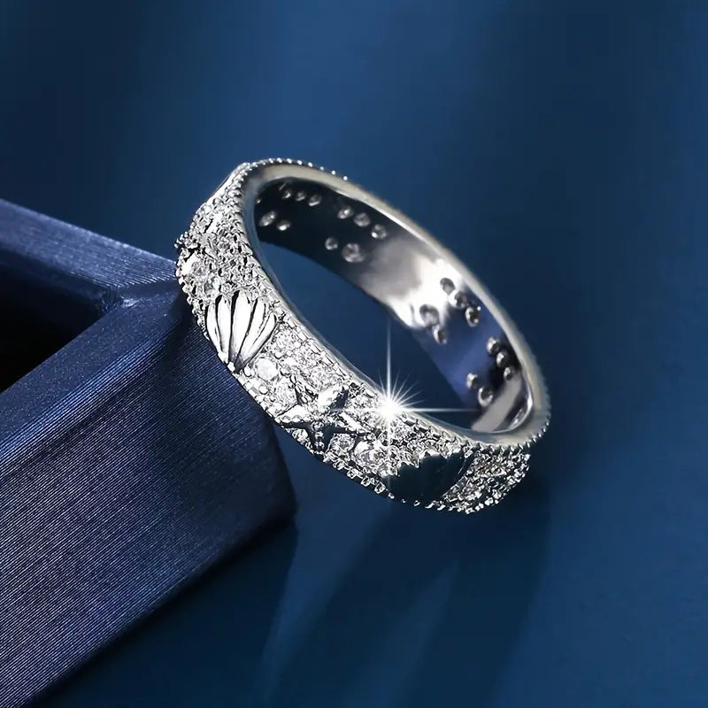 Vintage Silver Ocean Bright Ring-Mialla Jewelry