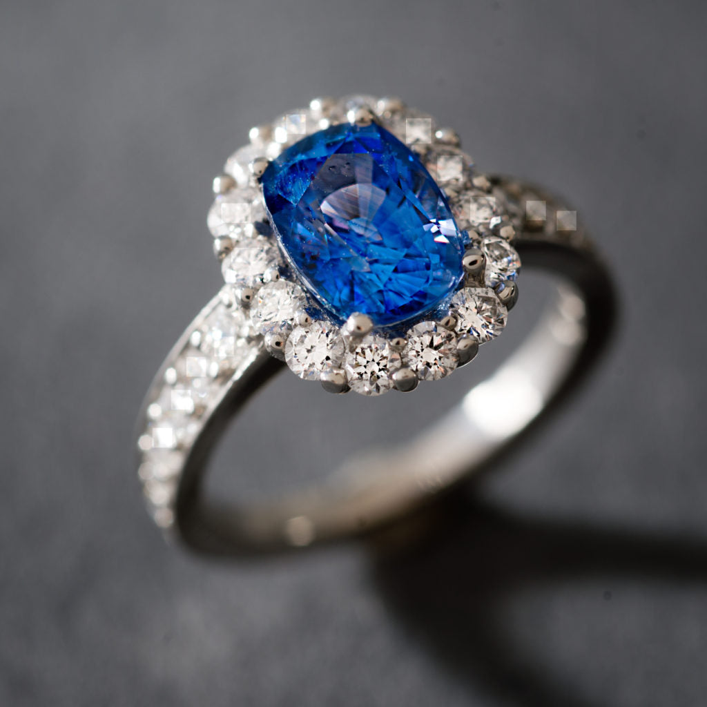 Vintage Blue Brilliance Silver Ring-Mialla Jewelry