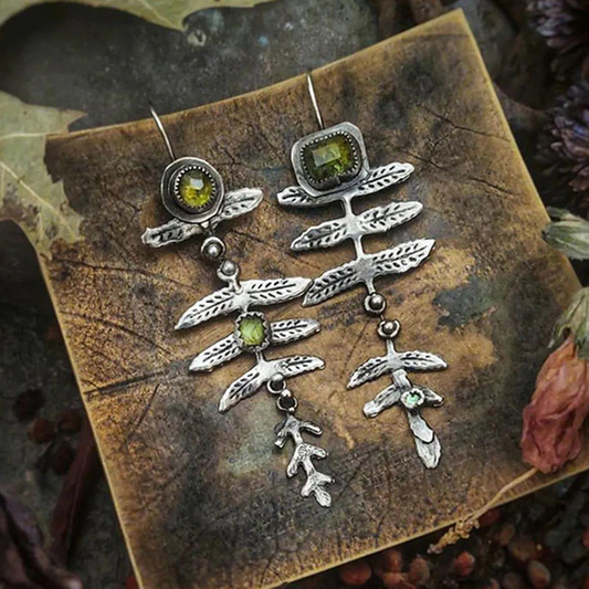 Vintage Nature Earrings in Silver-USA Jewellery