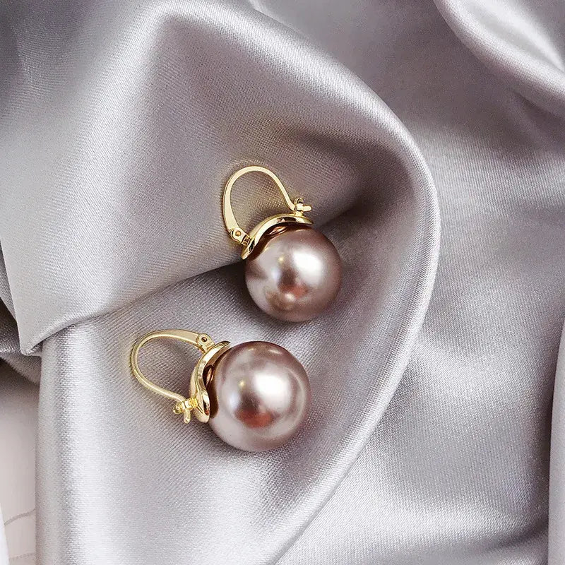 Bronze Bead Earrings-Mialla Jewelry