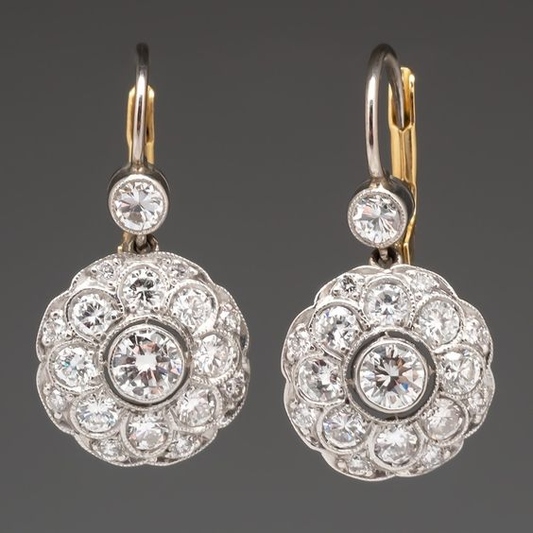 Vintage Rounded Mandala Crystal Earrings-Mialla Jewelry