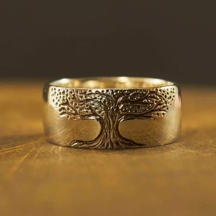 Vintage Golden Tree of Life Ring-Mialla Jewelry