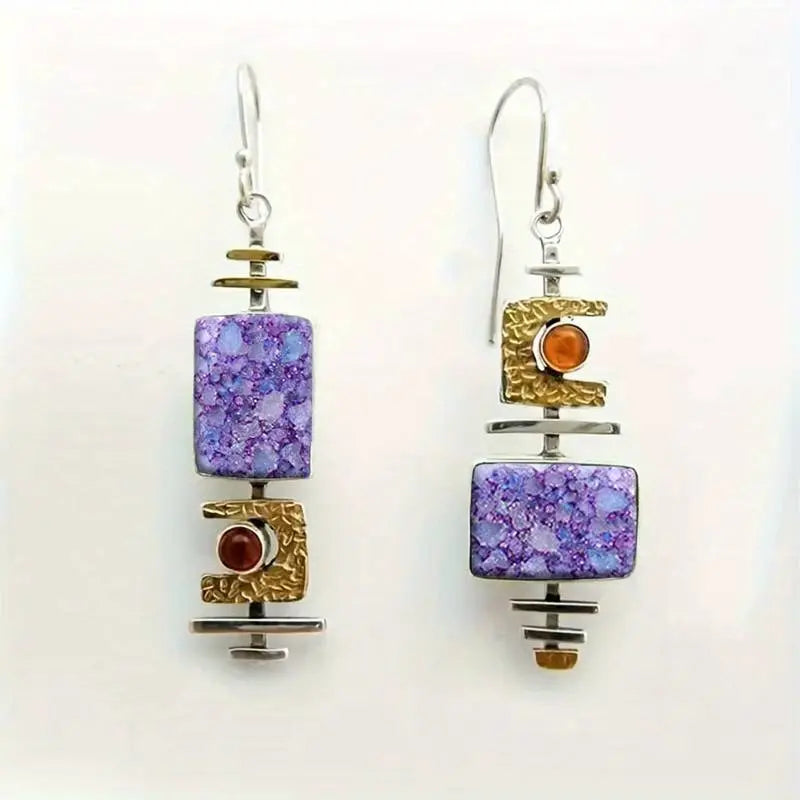 Vintage Lila Stein Old Earrings-Mialla Jewelry