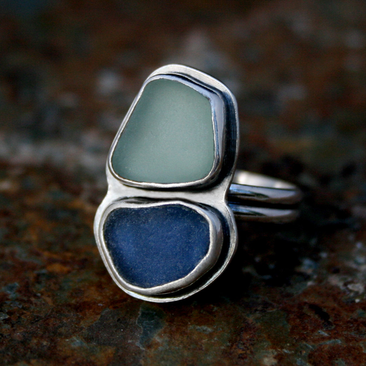 Vintage Stones Silver Ring-Mialla Jewelry