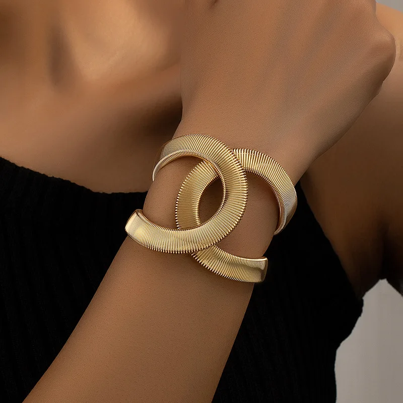 Elegant Golden Dual Bracelet-Mialla Jewelry