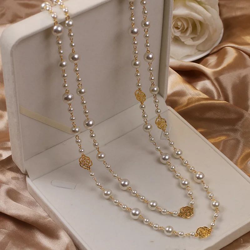 Elegant Gold & Pearl Necklace-Mialla Jewelry