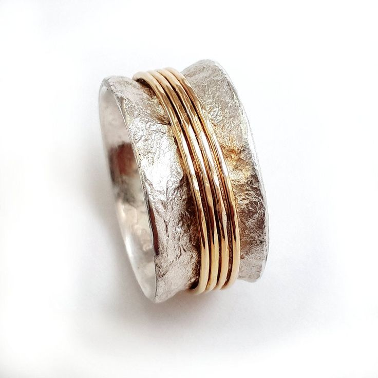 Golden Thread Ring in Vintage Silver-Mialla Jewelry