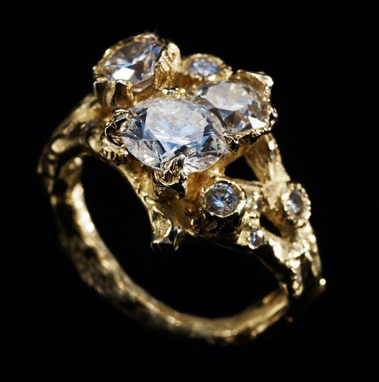Vintage Ring Shiny Gold-Mialla Jewelry