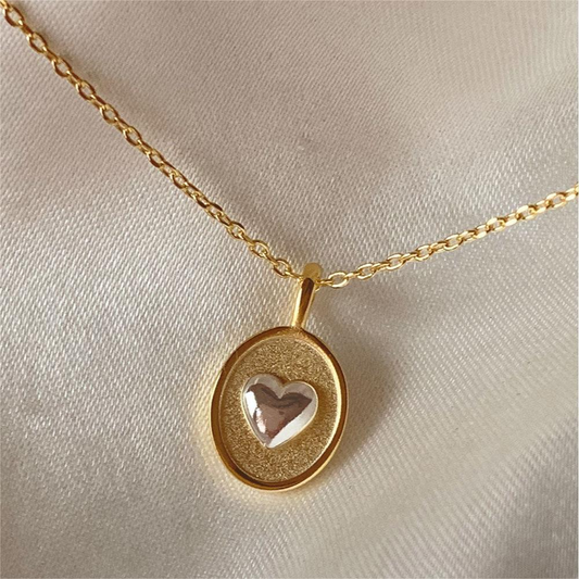 Vintage Heart Necklace-Mialla Jewelry