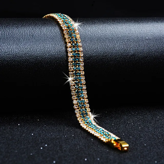 Elegant Green Sparkling Bracelet-Mialla Jewelry