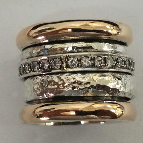Vintage Layered Thick Gold Ring-Mialla Jewelry