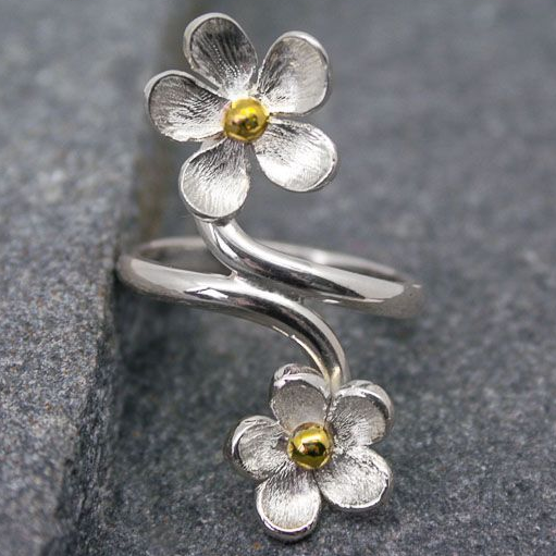 Vintage Silver Daisy Ring-Mialla Jewelry