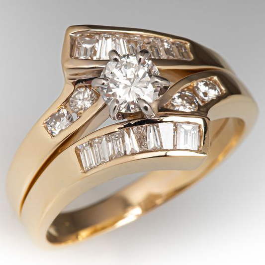 Vintage Bright Gold Elegant Ring-Mialla Jewelry