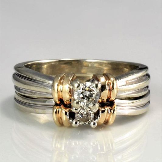 Vintage Zirconia Knotted Silver Ring-Mialla Jewelry