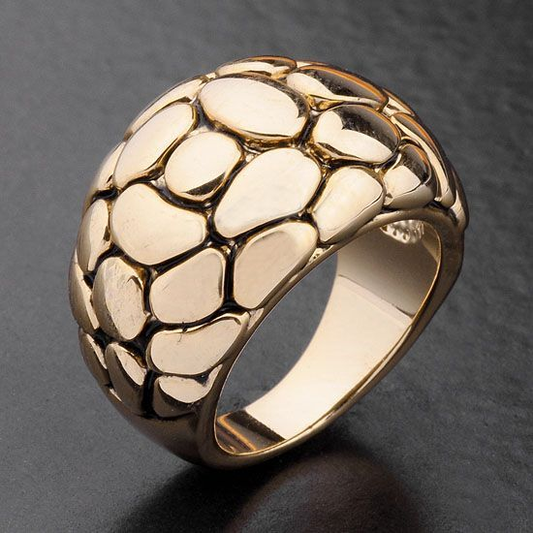 Vintage Golden Scales Ring-Mialla Jewelry