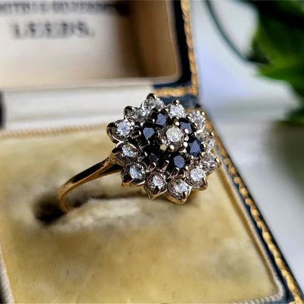 Vintage Crystal Blue Ring-Mialla Jewelry