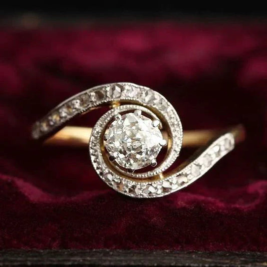 Vintage Wavy Bright Ring-Mialla Jewelry